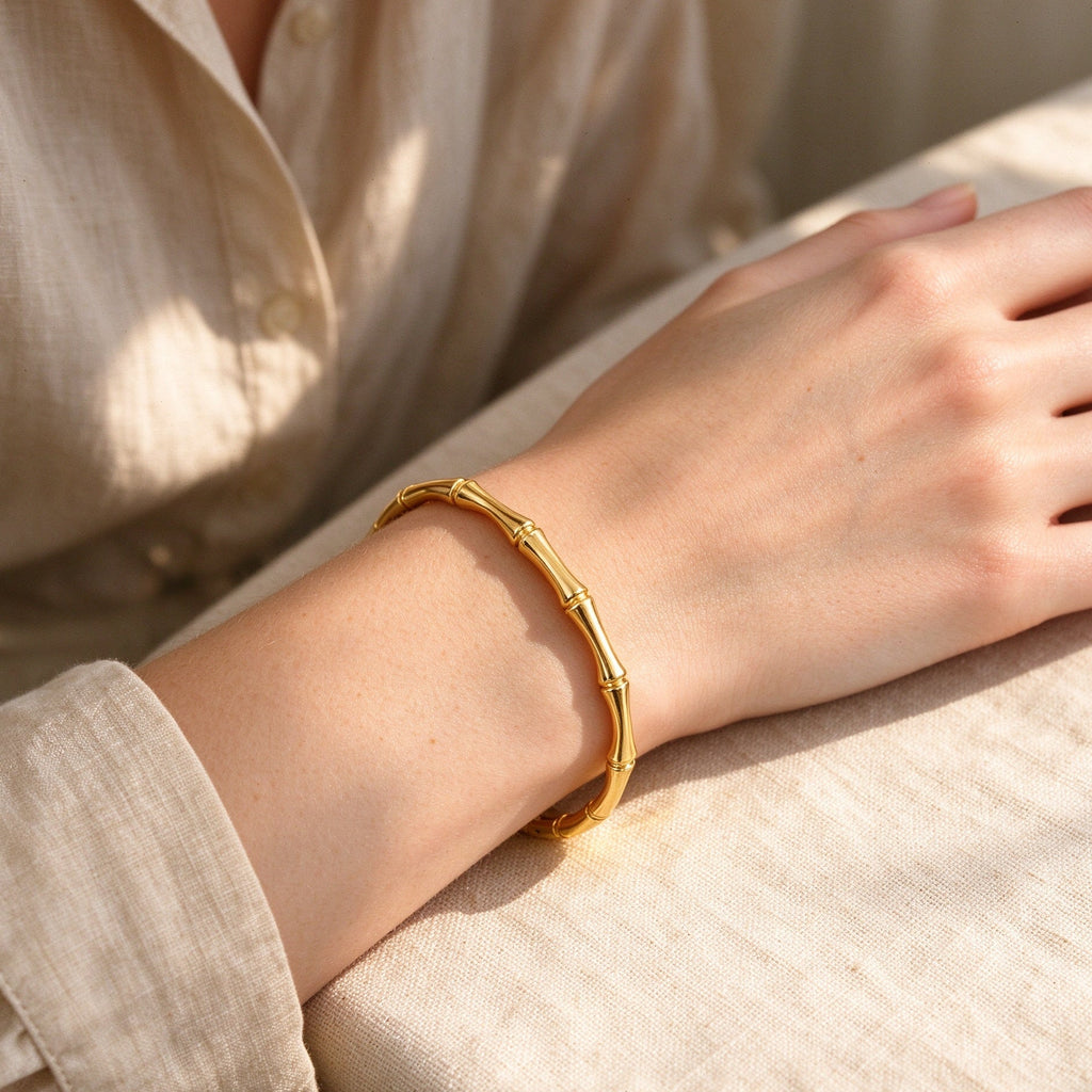 Women's Bamboo Joint Bangle Bracelet