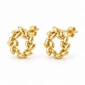 Women's Laurel Leaf Wreath Stud Earrings