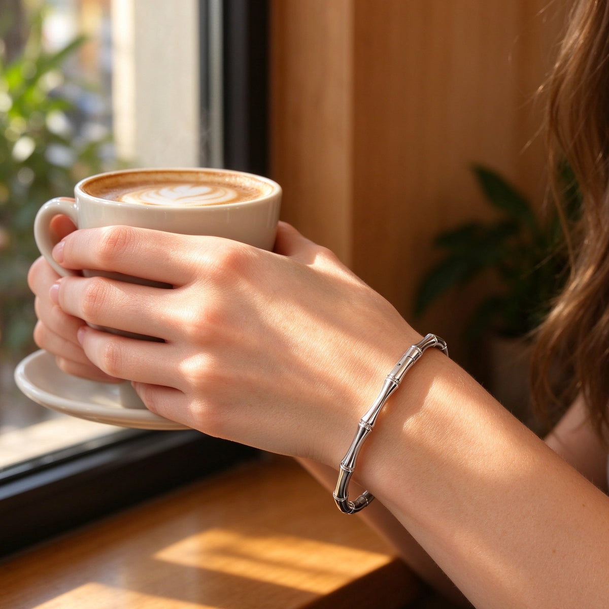 Women's Bamboo Joint Bangle Bracelet